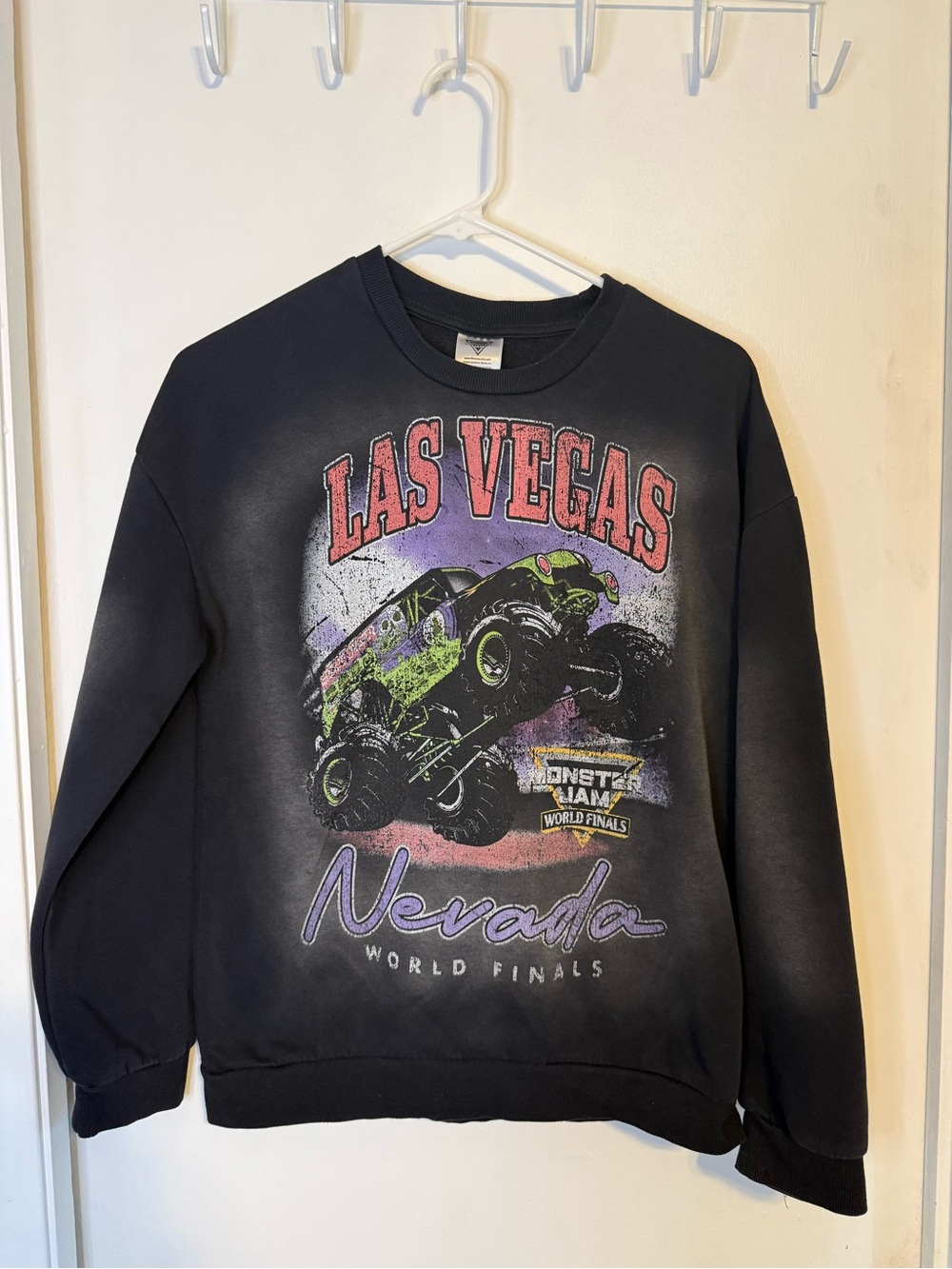 Las Vegas Nevada Monster Truck Crewneck Sweater - Black
